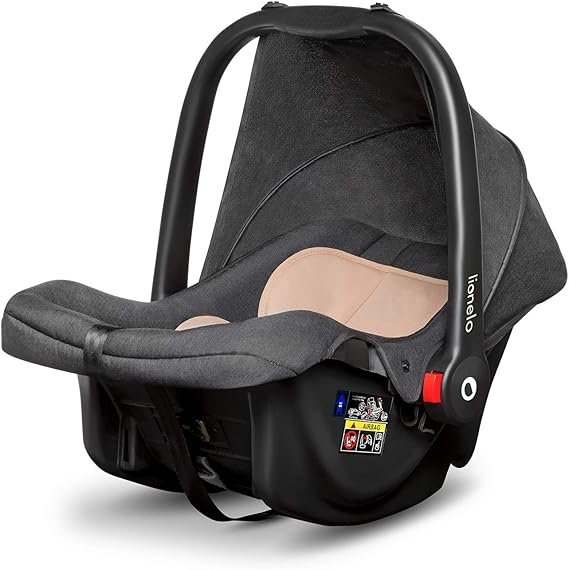 LIONELO Noa Plus 0-13 kg Baby Car Seat, Foot Warmer, Folding Awning, 3-Point Seat Belts, Very Light Construction, Removable Padding - Image 3