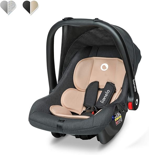 LIONELO Noa Plus 0-13 kg Baby Car Seat, Foot Warmer, Folding Awning, 3-Point Seat Belts, Very Light Construction, Removable Padding - Image 6