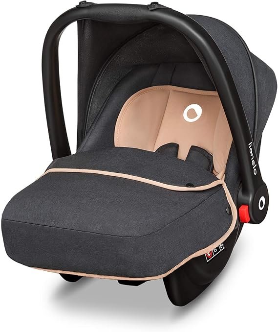 LIONELO Noa Plus 0-13 kg Baby Car Seat, Foot Warmer, Folding Awning, 3-Point Seat Belts, Very Light Construction, Removable Padding - Image 2