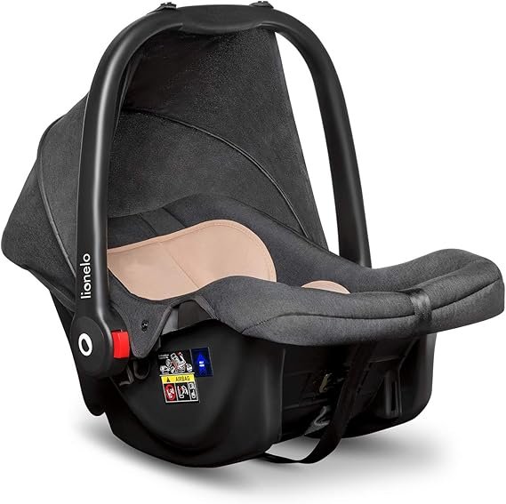 LIONELO Noa Plus 0-13 kg Baby Car Seat, Foot Warmer, Folding Awning, 3-Point Seat Belts, Very Light Construction, Removable Padding - Image 5