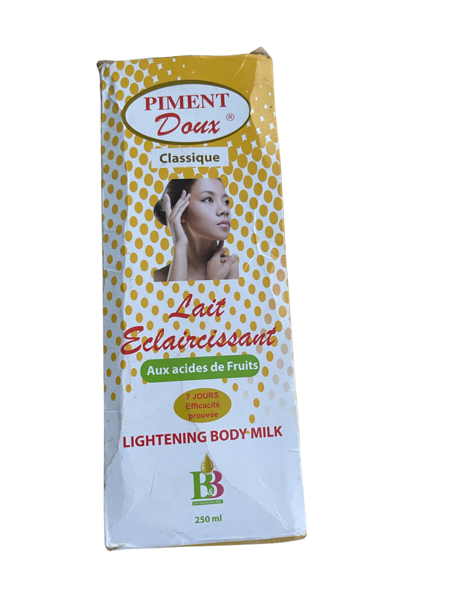 Piment Doux Classique Lait Eclaircissant Lightening Body Milk Lotion 250ml - Only 7 Days - Image 4