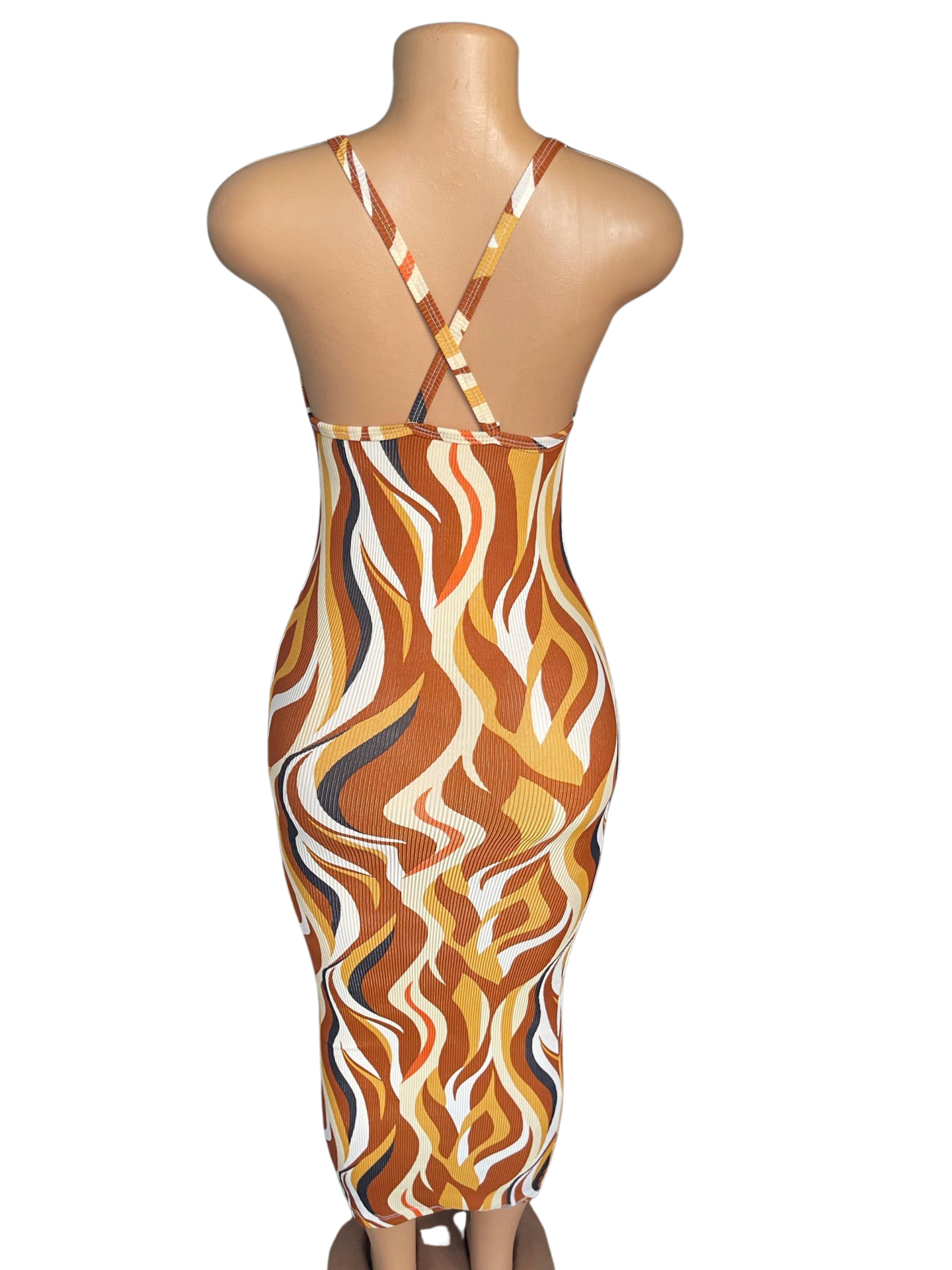 Brown multi-color women casual outfit - Image 2