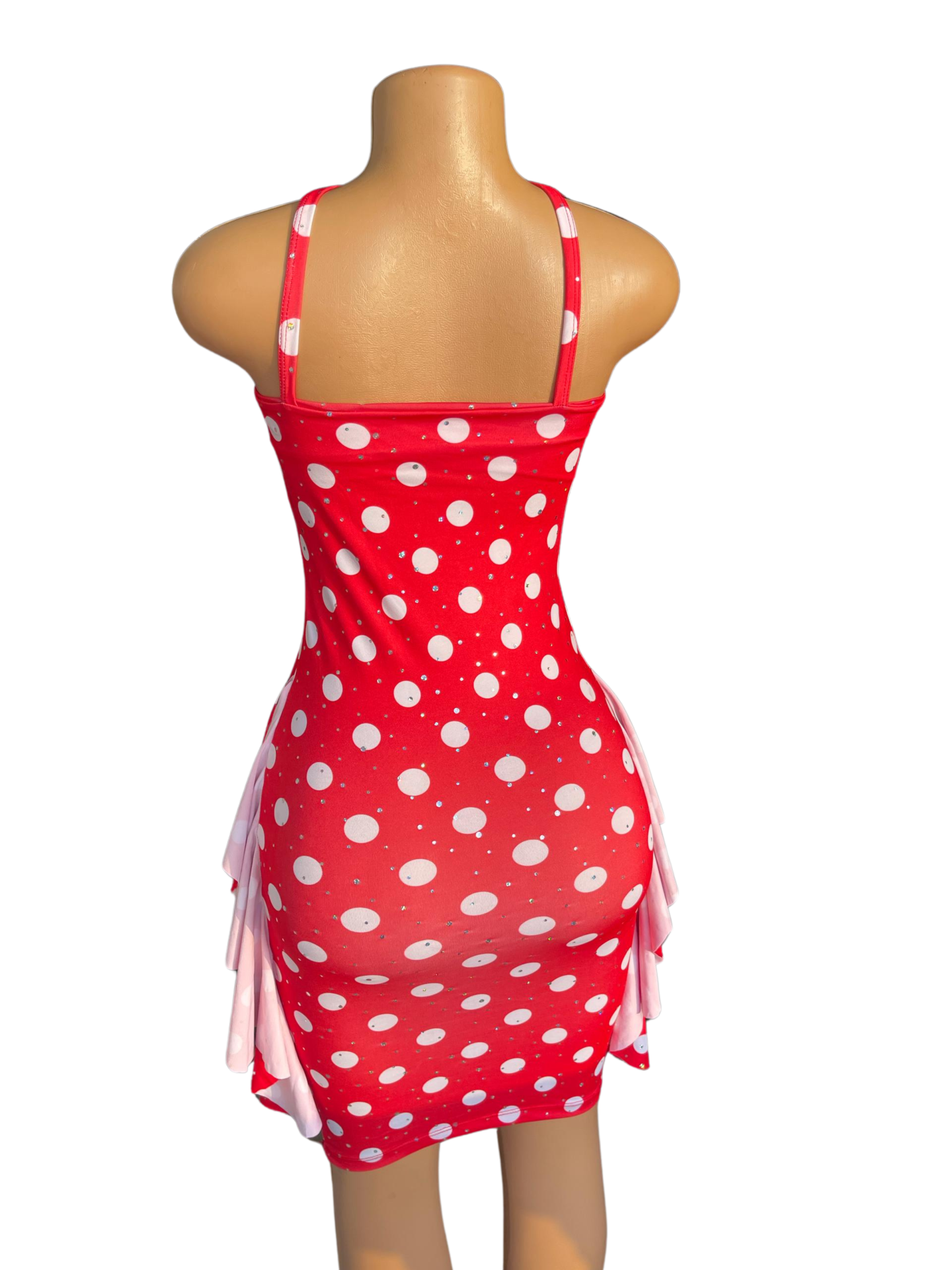 Red with white strands women casual outfit - Image 2